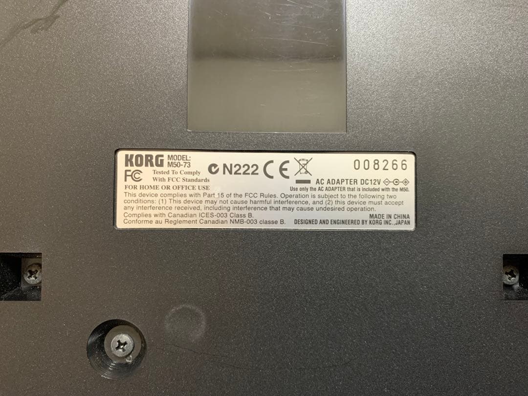KORG M50-73 鍵
