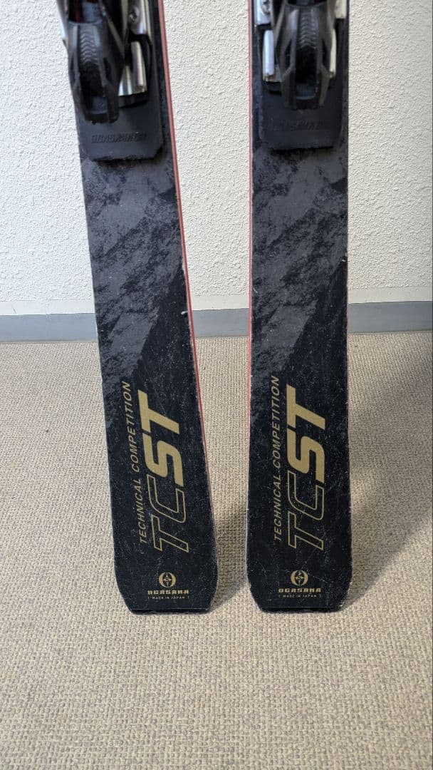 OGASAKA TC-ST 165cmスキー板 バインディング、プレート付き
