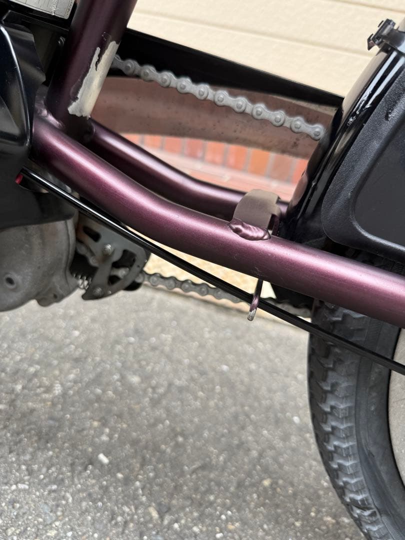 大阪府　子供乗せ　ヤマハ　電動アシスト自転車 チャイルドシート付き パープル