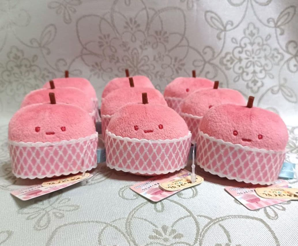 新品　すみっコぐらし　すみっこもの てのりぬいぐるみ　マーケット　りんご　計9個