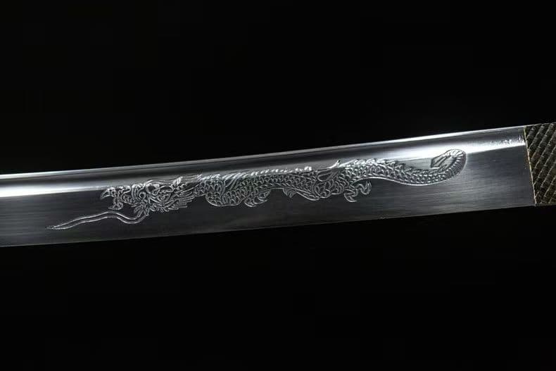遊郭打刀 方形刀鍔 50 鋼刃 実木彫刻鞘全長 102cm 刃幅3.2cm日本刀