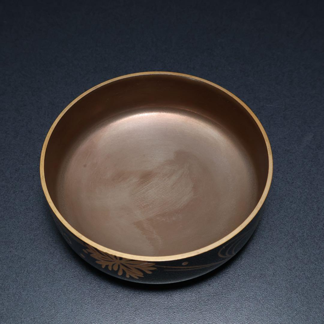 棗　光琳波に海松蒔絵　内銀仕上げ　金蒔絵　夏　R1415お10