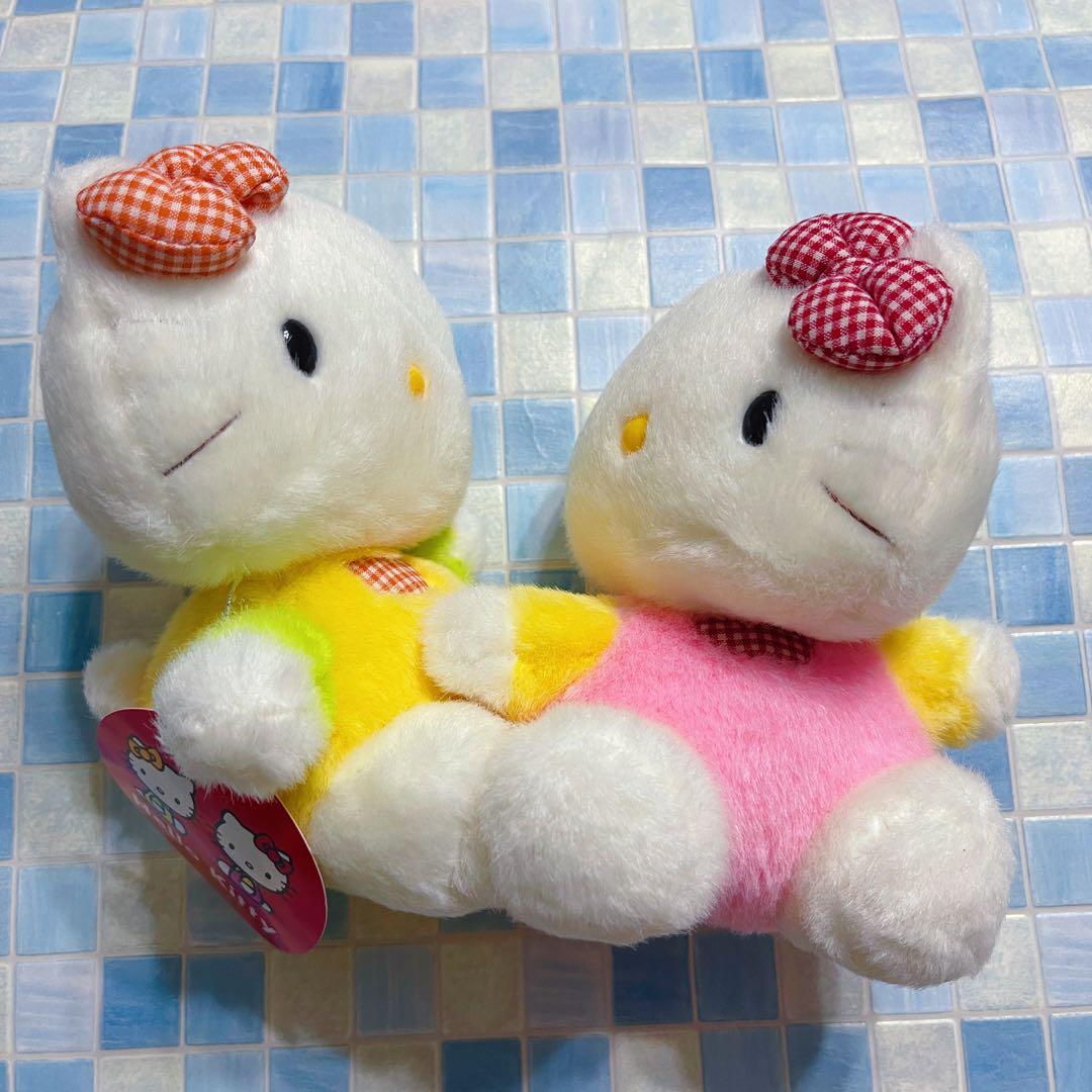 サンリオ　ハローキティ　仲良し　ミミィとハローキティ　 首が動く　ペアぬいぐるみ
