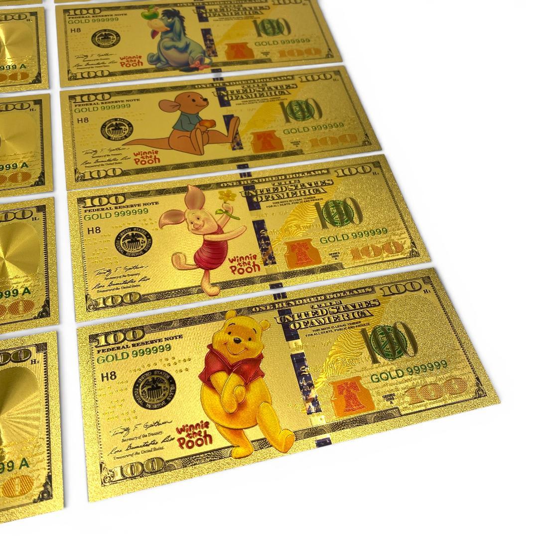 【美品】ディズニー 創立100周年記念 金箔紙幣 10枚セット
