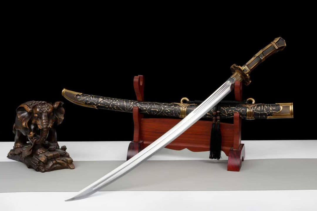 【戦術青刀】古兵器 武具 刀装具 日本刀　模造刀 居合刀 武士道 鑑賞用 清腰刀