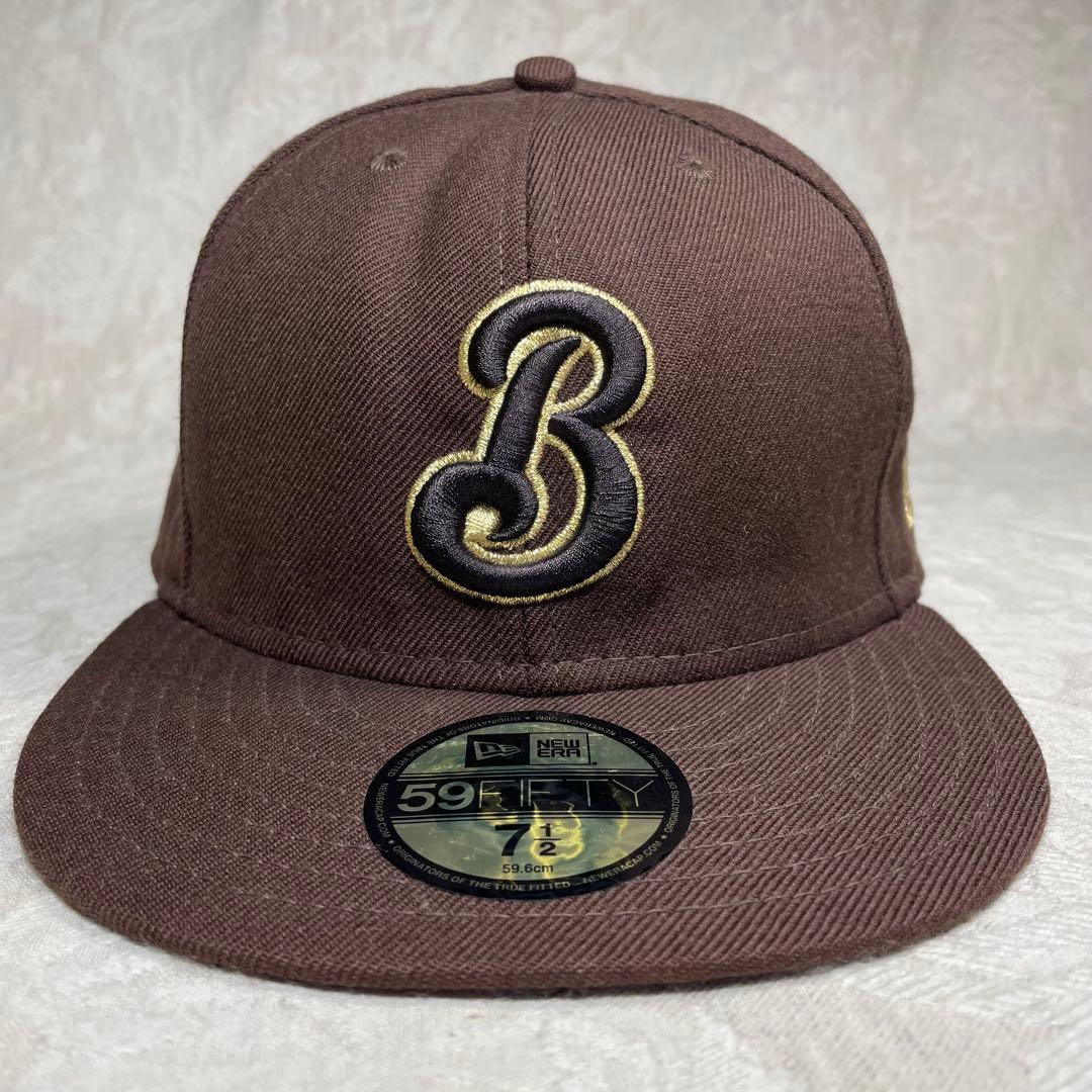 横浜ベイスターズ NEW ERA キャップ 旧ロゴ β ベータ 茶色