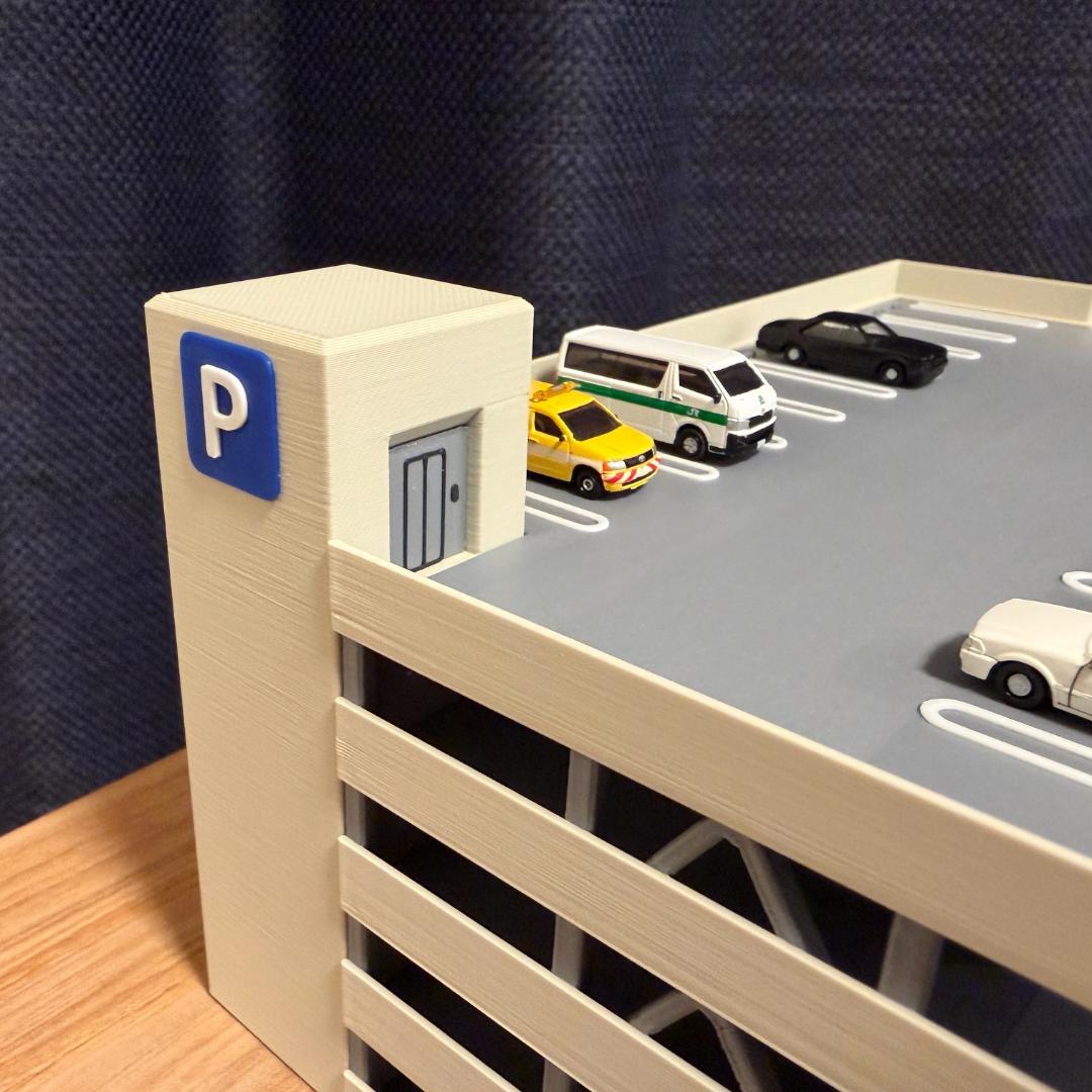 Nゲージ 立体駐車場B（完成品）模型 ストラクチャー
