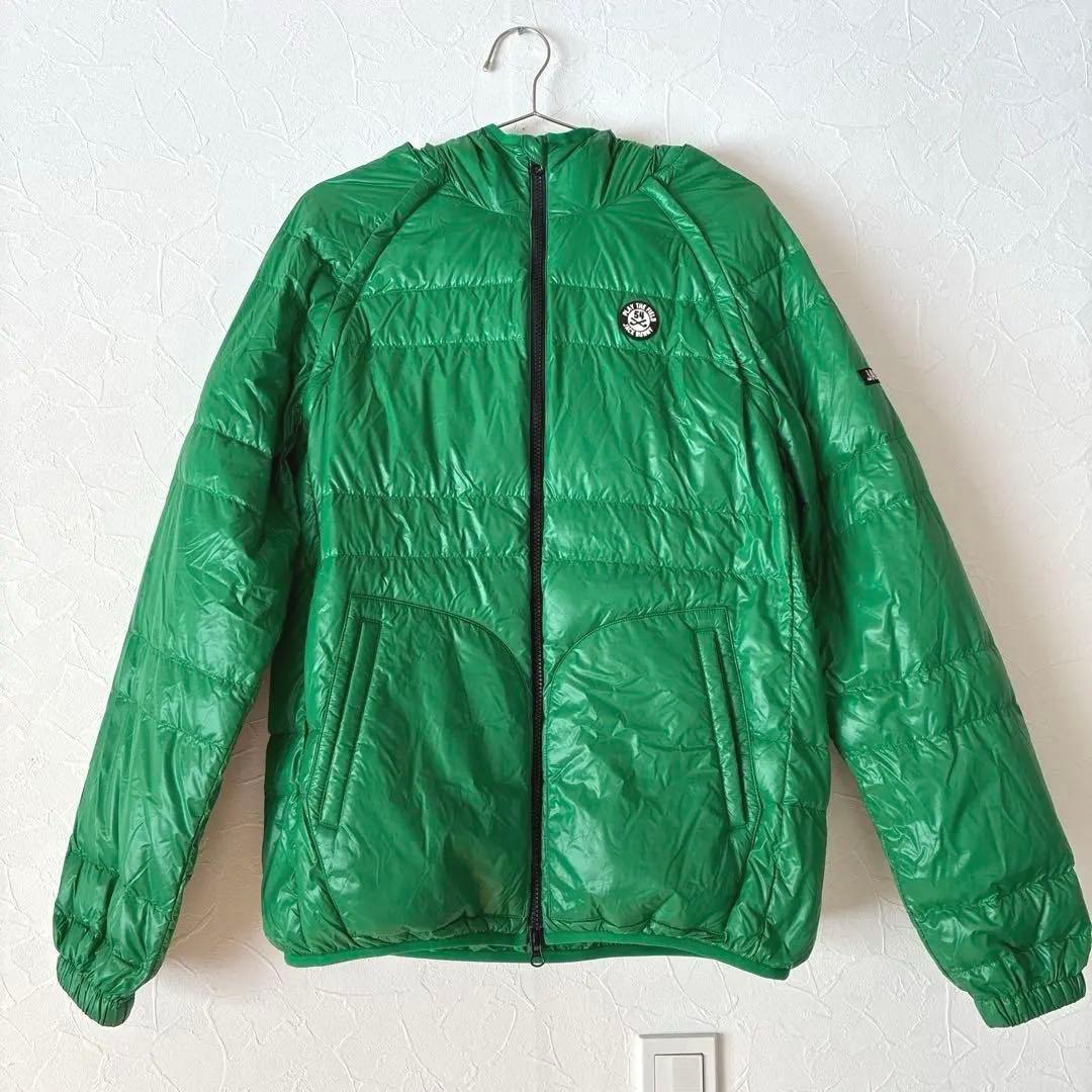 美品 ジャックバニー ダウンジャケット 2way 相当 緑 ゴルフウェア
