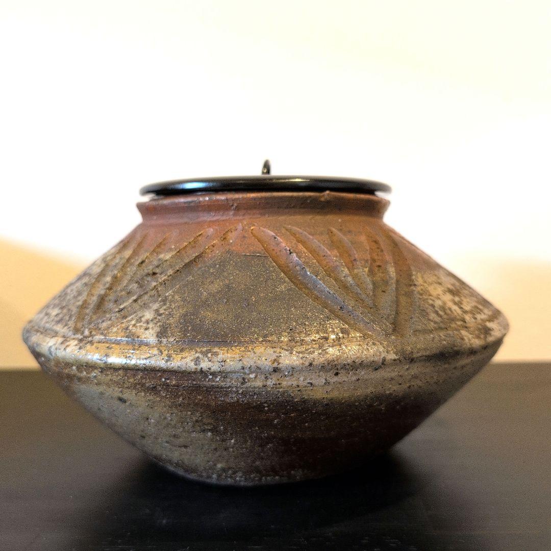 備前焼 水指 時代箱