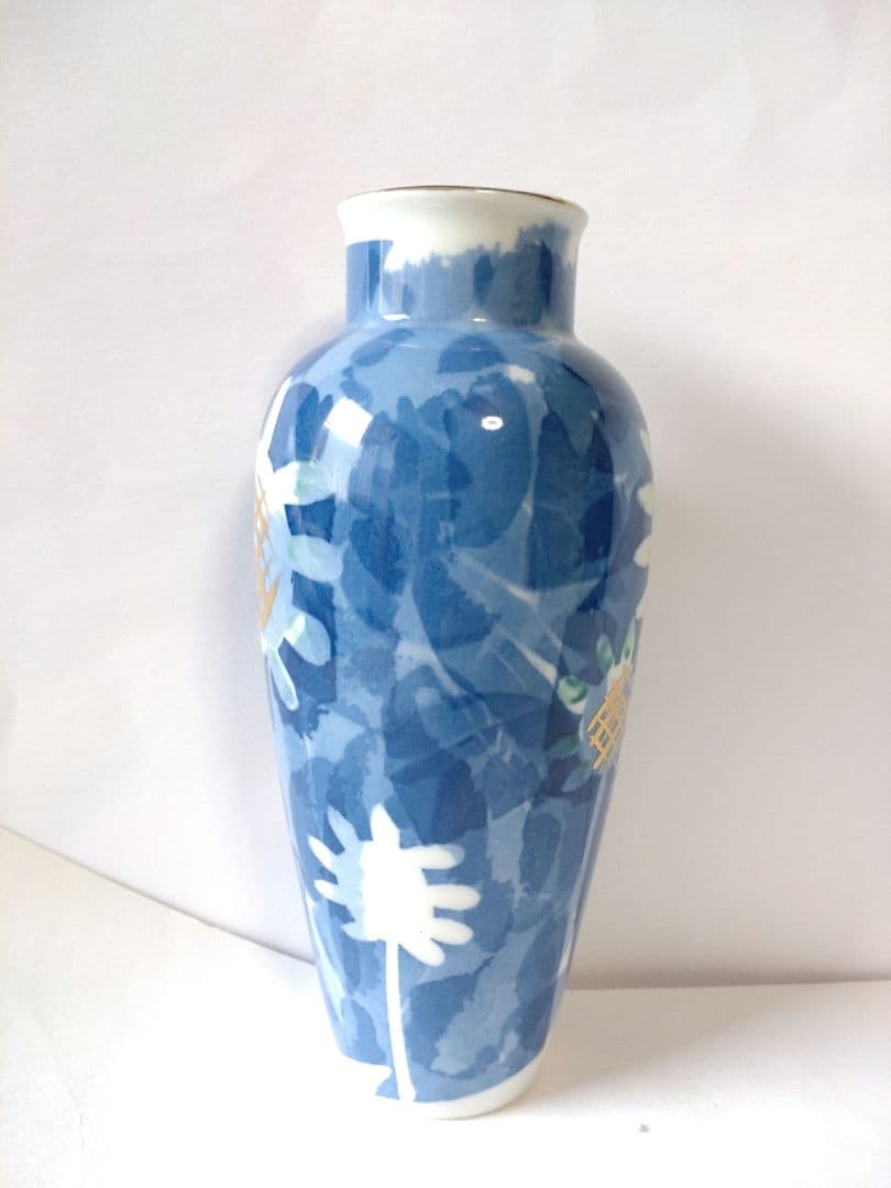 花瓶 レトロカワイイ/花柄 陶器 ひまわり/向日葵/ヒマワリ/和風 蚤の市