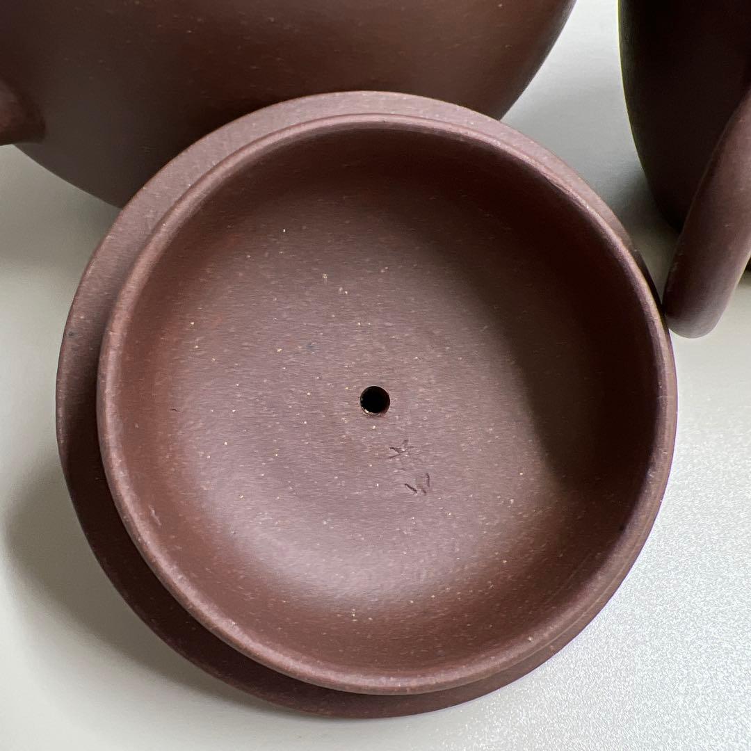 中国宣興　朱泥茶器セット2点　東Y7-1224①タウル