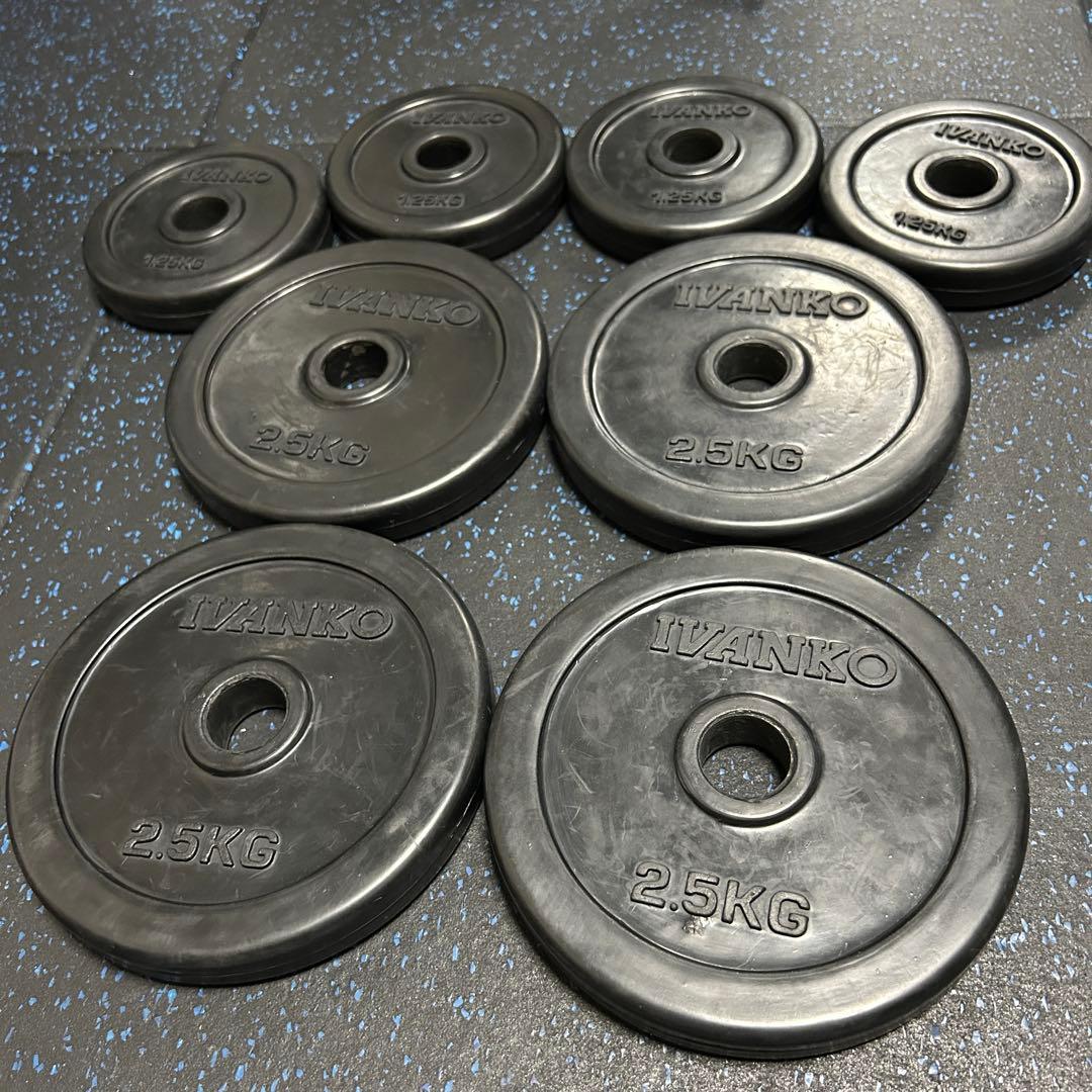 IVANKO イヴァンコ 28mmラバープレート2.5kg/1.25kg 8枚