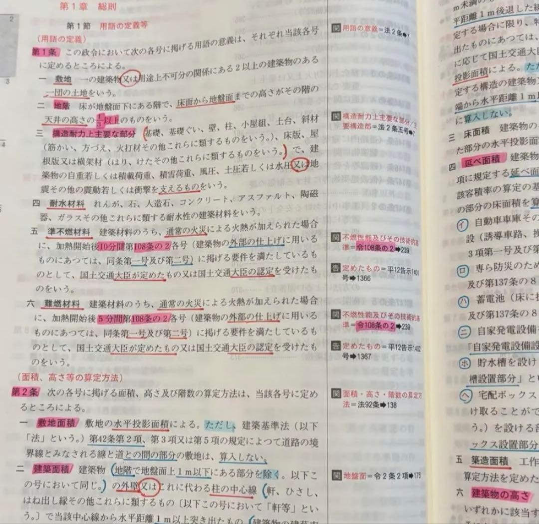【線引き済み】2026年度 一級建築士 日建学院　法令集