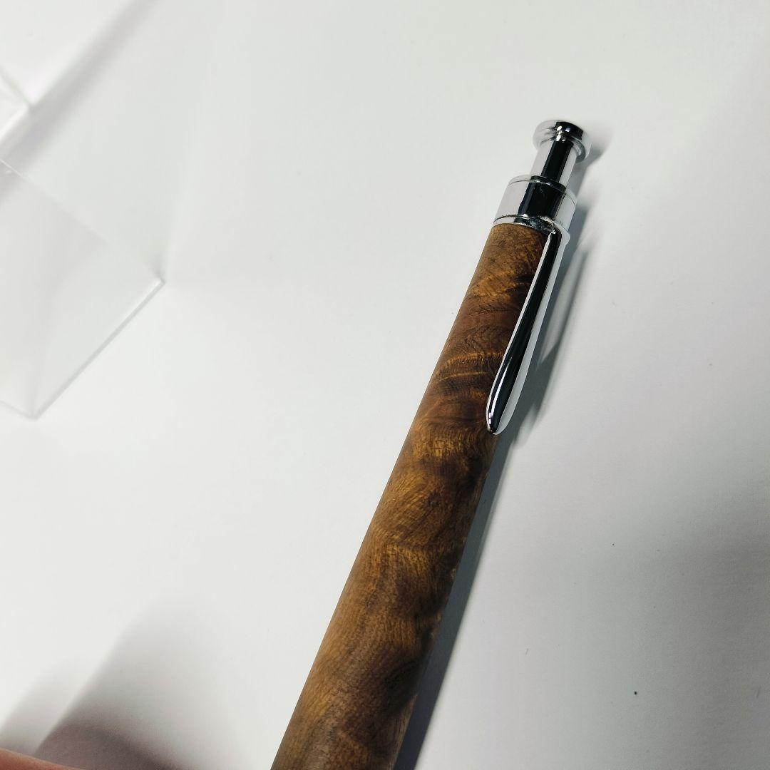 【極上杢】こぶた工房 マーブルウッド シャープペンシル クリップ傷なし