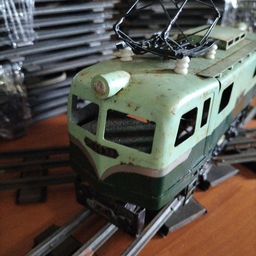 KTM EB5828 3線式Oゲージレトロ鉄道模型 緑色と白色 制御盤付き