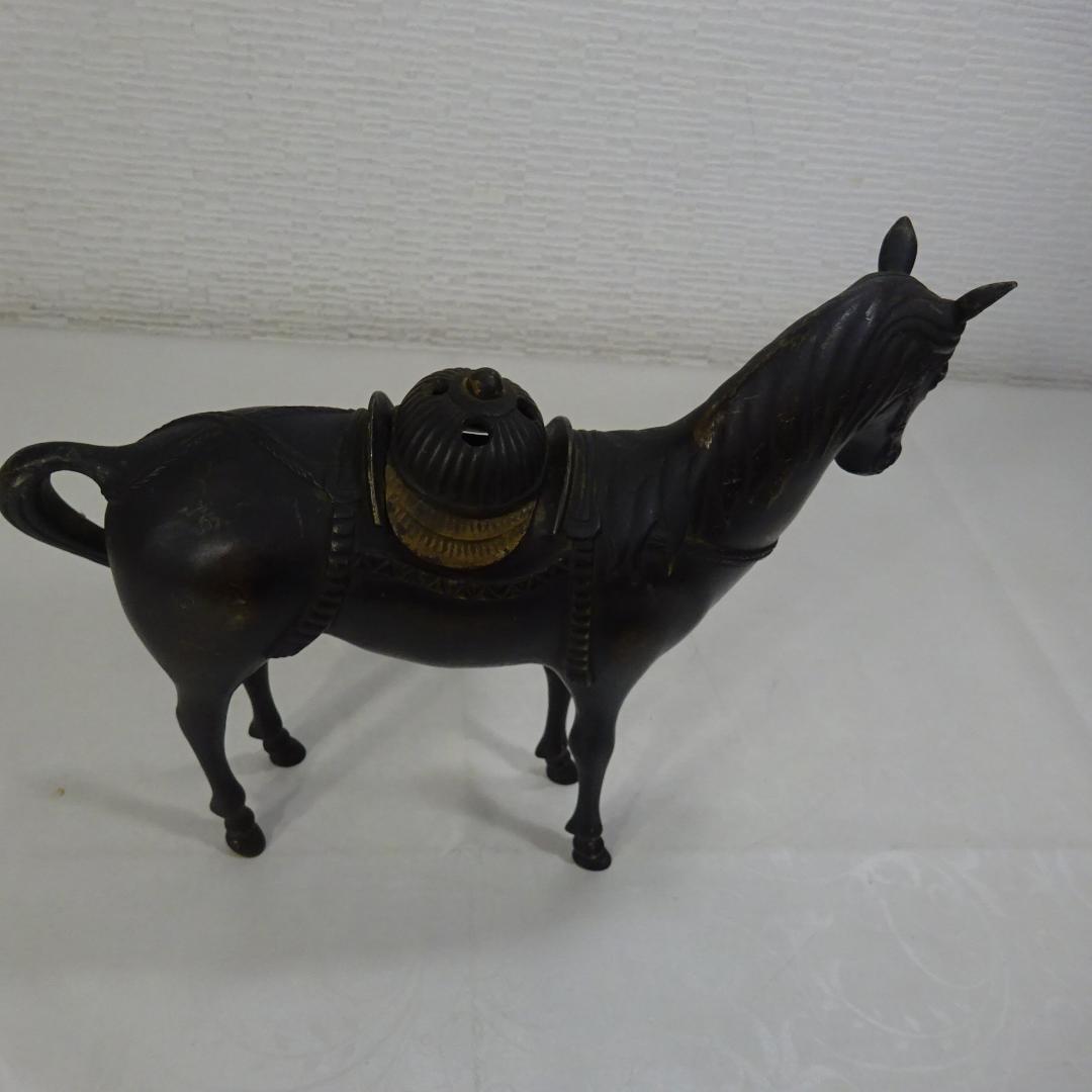 馬の香炉 約25cm ブロンズ 干支 置物