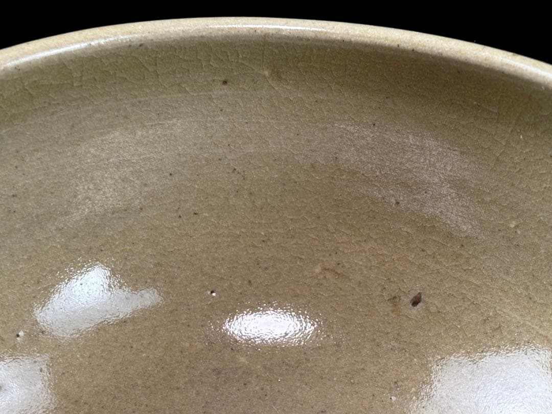 時代物 江戸名工 【青木木米】作 聾米銘 茶碗 時代窯傷あり R7112347