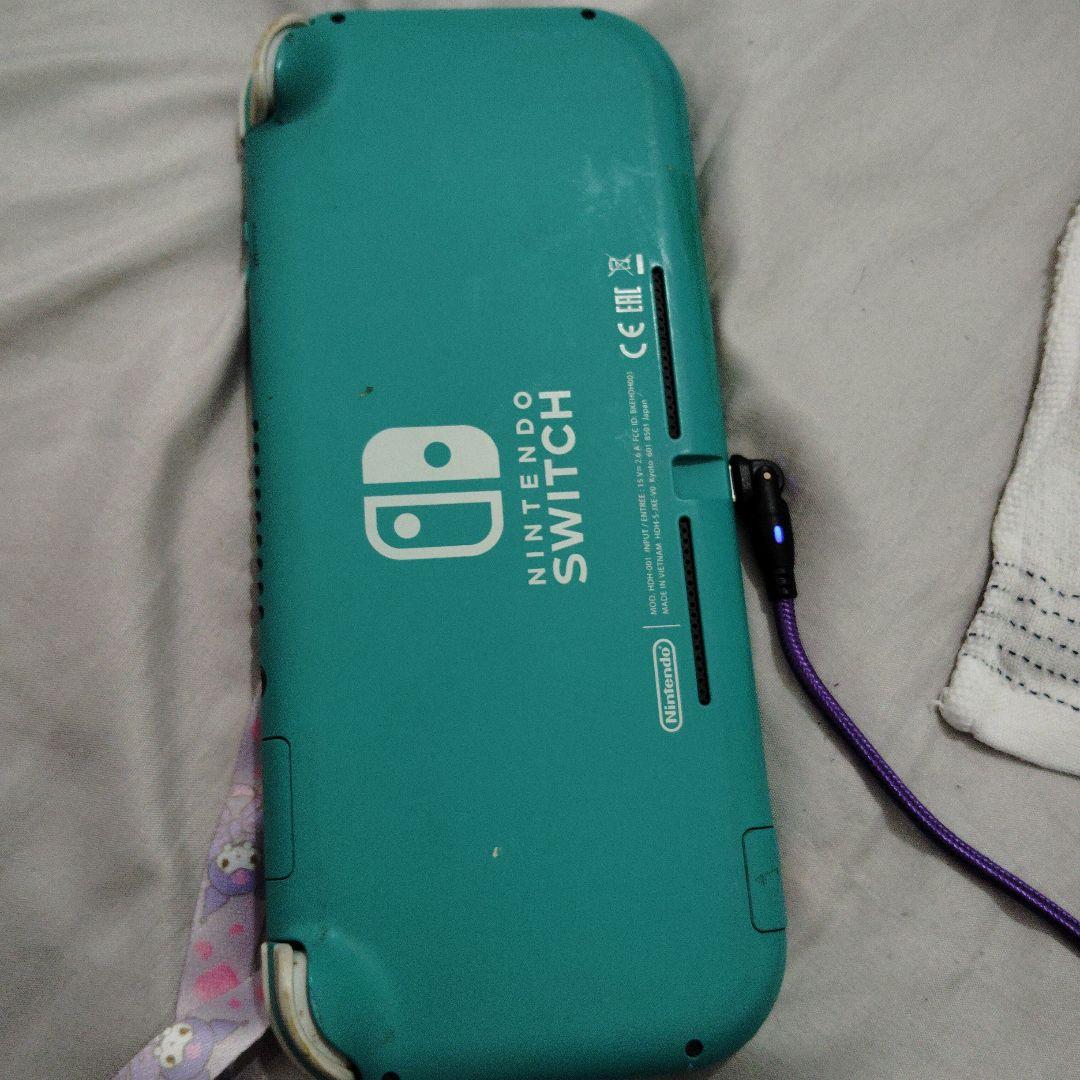 Nintendo Switch Lite ターコイズ 画面ひびあり