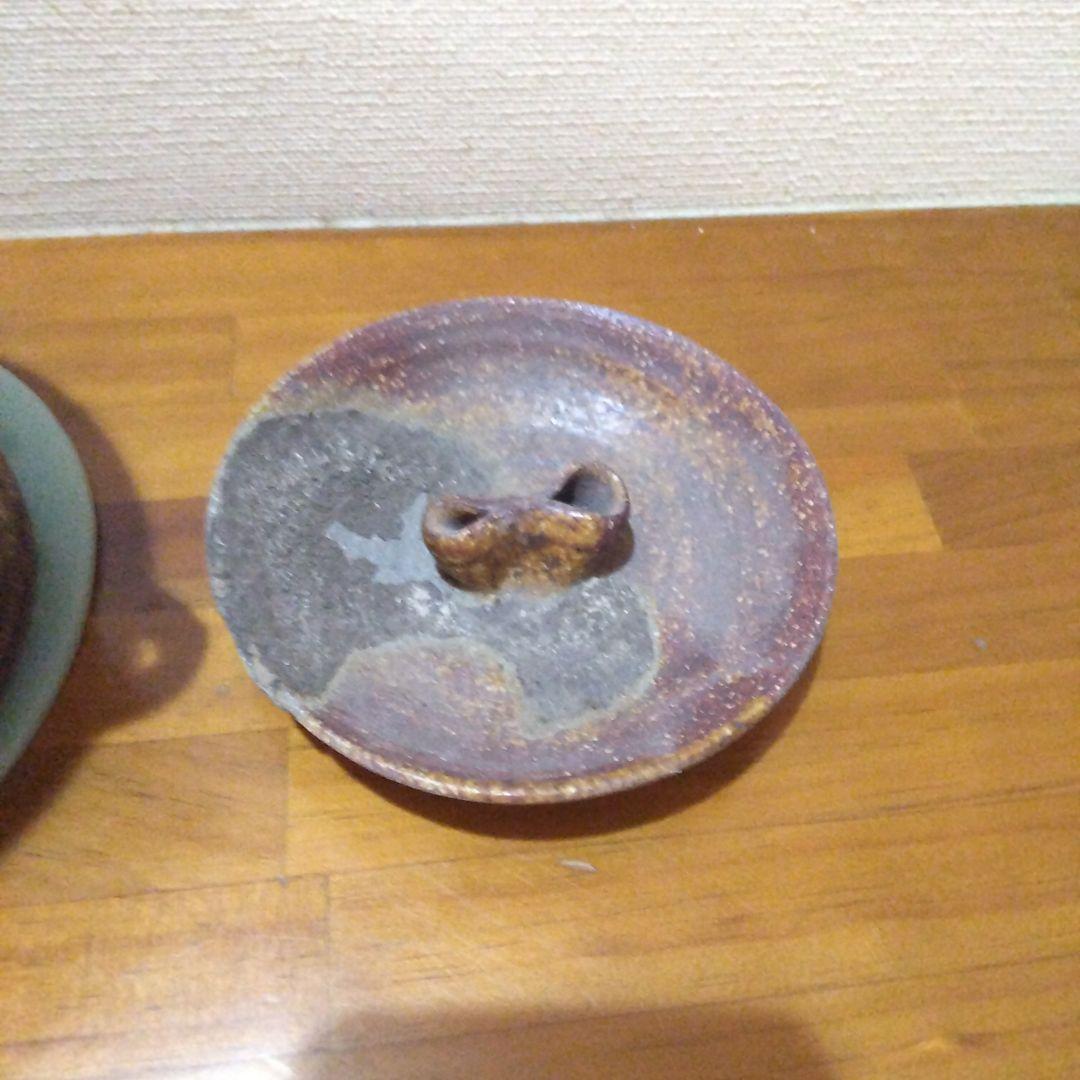 赤褐色 水指