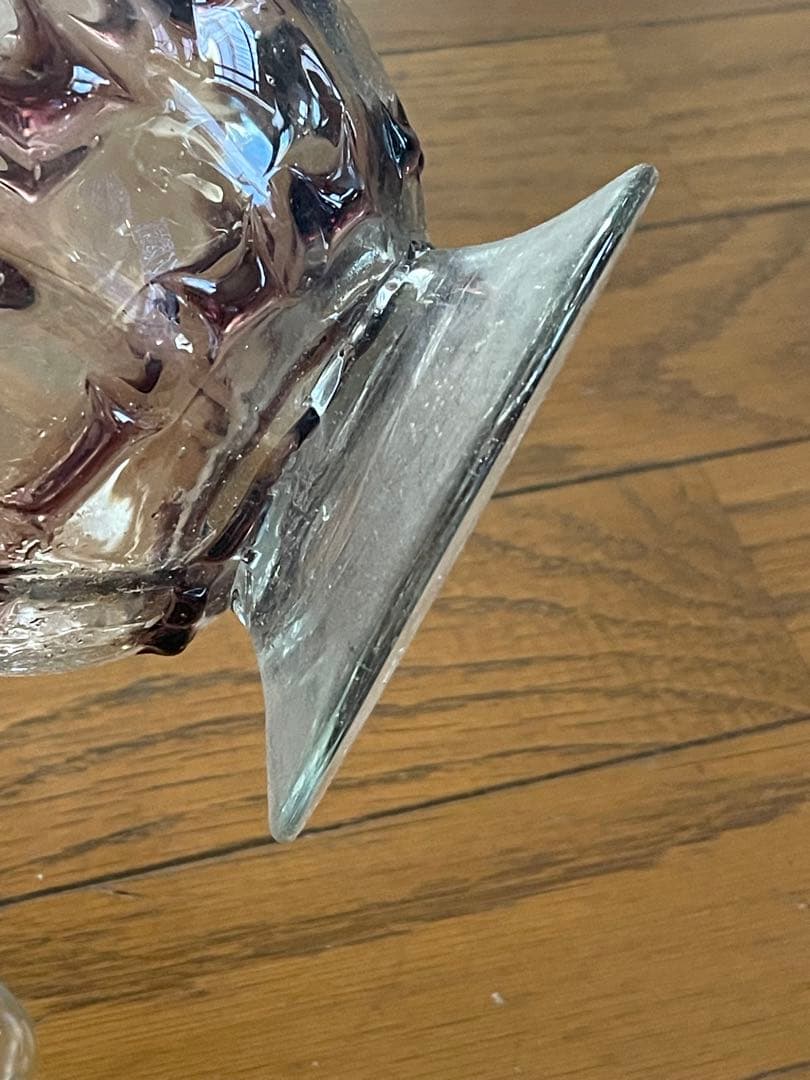 大きめびいどろ　栓付き　花器