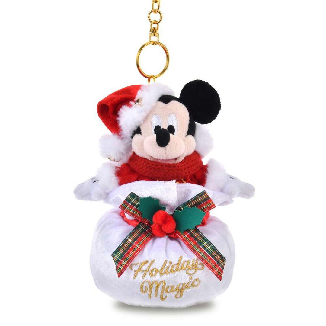 ミッキー ミニー ぬいぐるみキーホルダー・キーチェーン クリスマス 2点セット