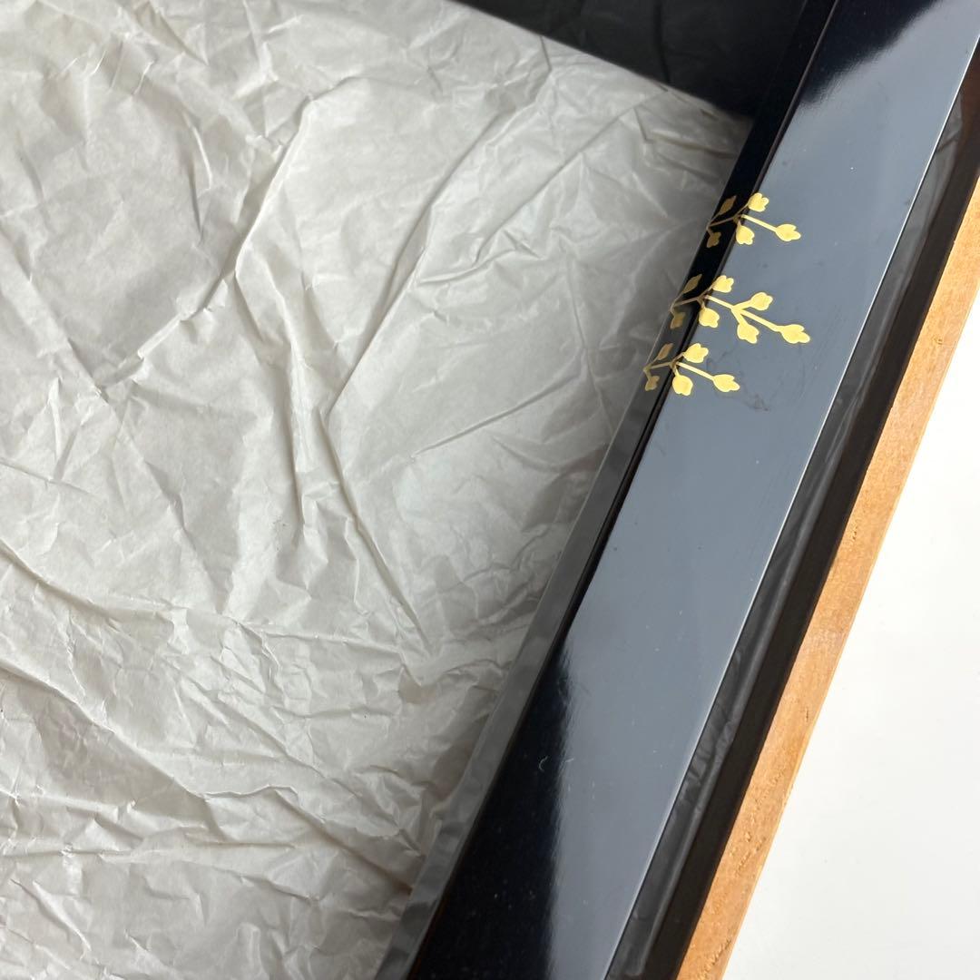塗師 道場宗廣 菊桐蒔絵 炉縁 共箱 山中塗 木製漆器 茶道