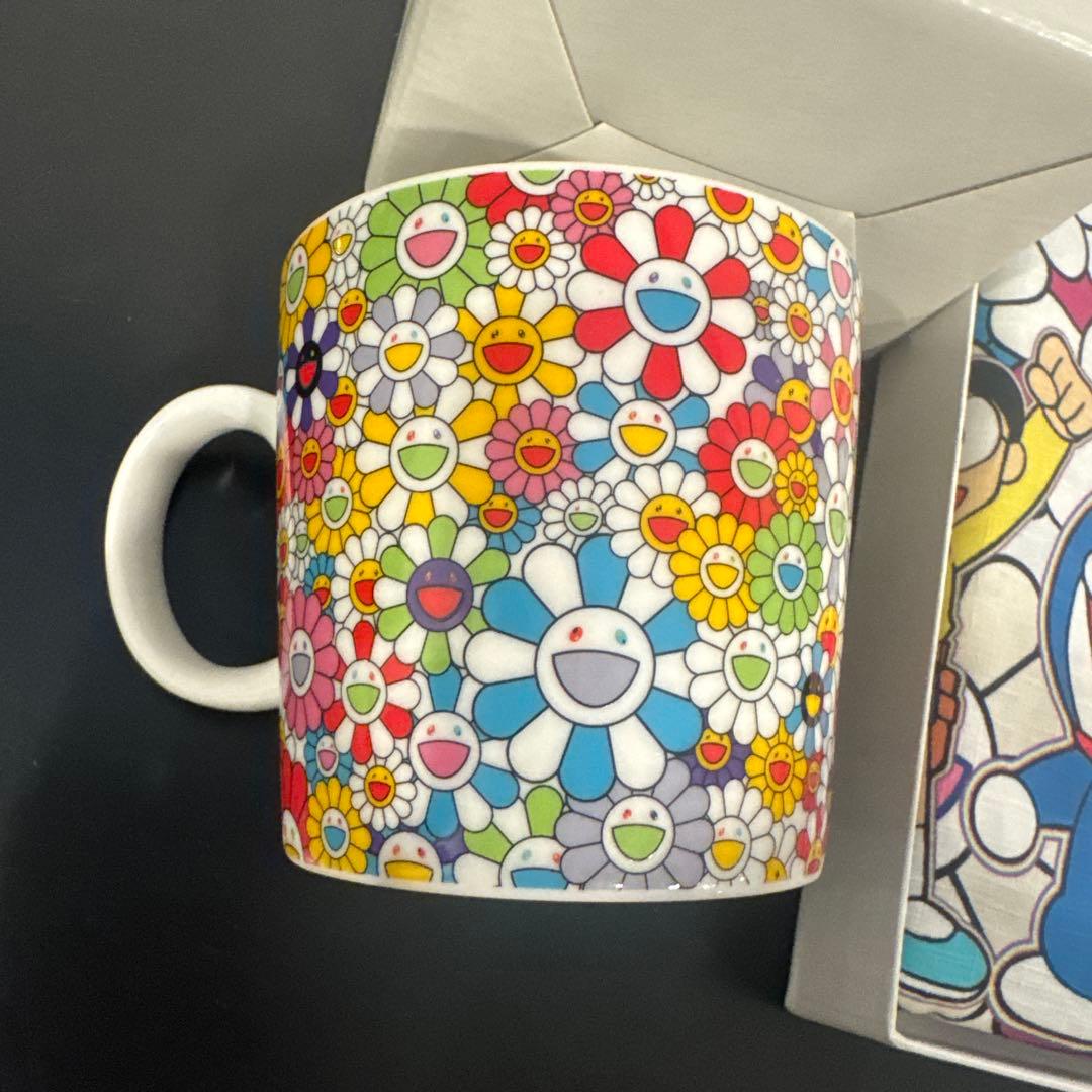 新品ドラえもん展 マルチクロス 村上隆 マグカップ　箱付き　セット