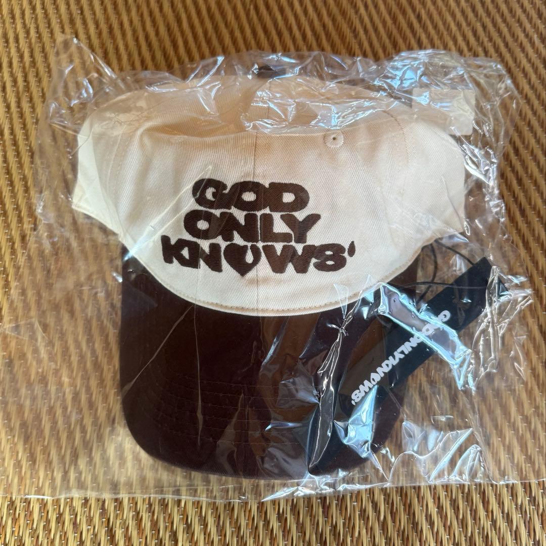 GOD ONLY KNOWS キャップ　ツートン　ブラウン
