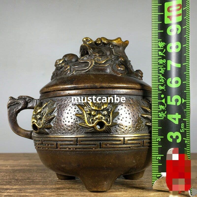 銅器 香炉 九龍鼎薫香炉 茶道沈香炉 香道具 工芸品 置物