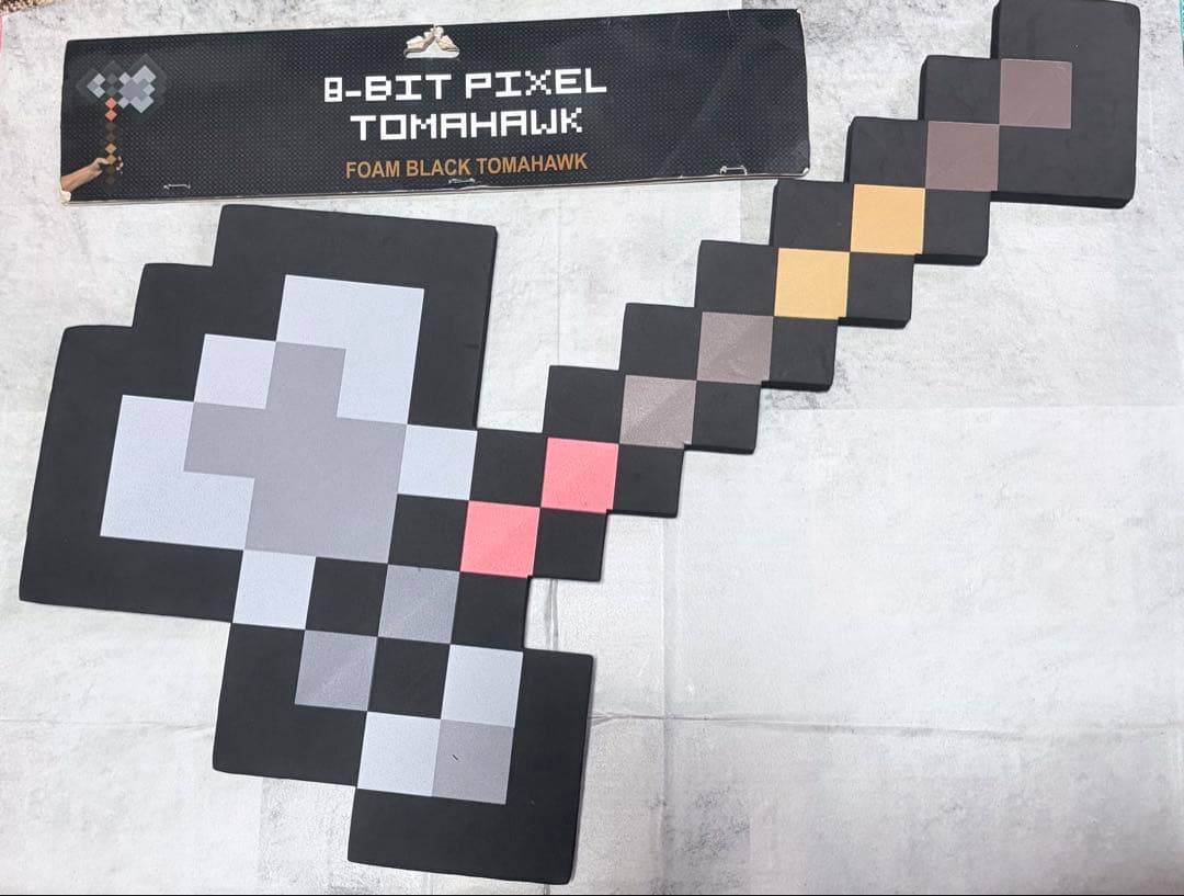 マインクラフト 8ビット ピクセルフォーム ブラック トマホーク