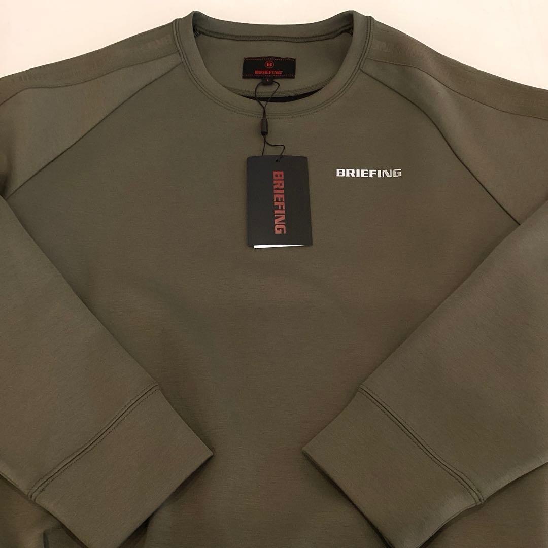 新品　BRIEFING MS WARM LOGO LINE CREWNECK L
