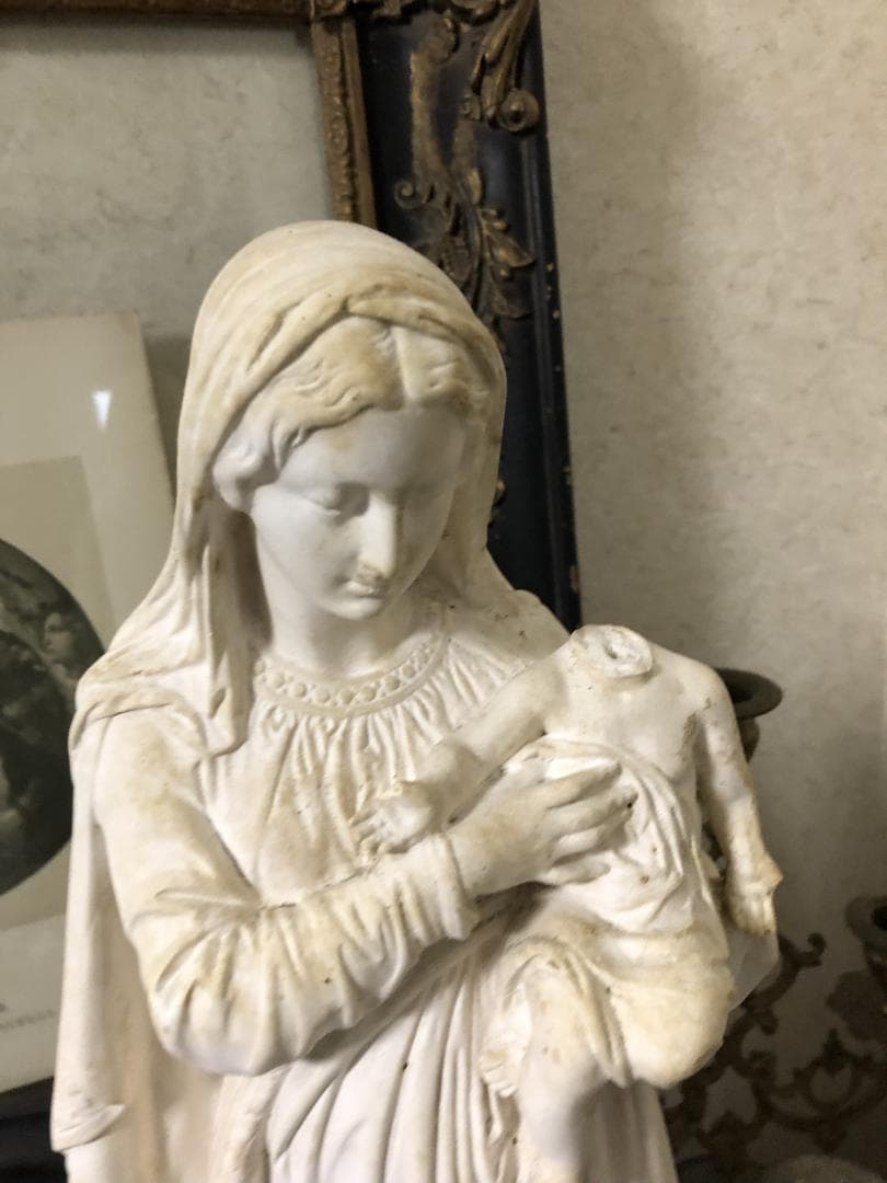 フランスアンティーク　聖母子像　マリア像