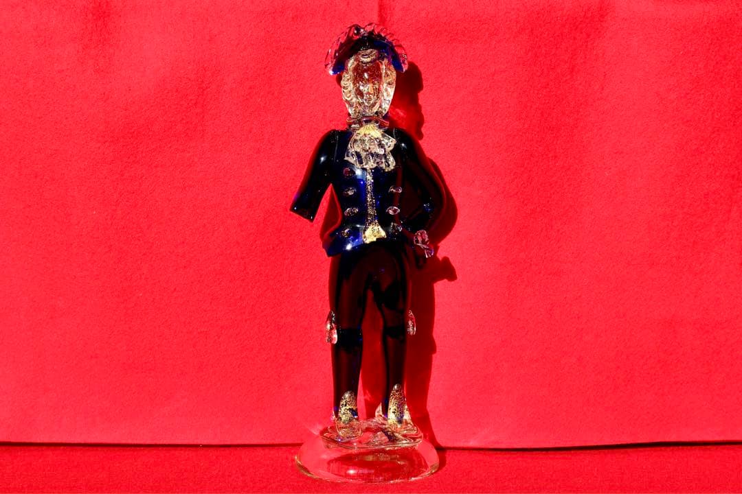 イタリア雑貨・ガラスコレクション【MURANOGLASS 金彩人形　貴公子】