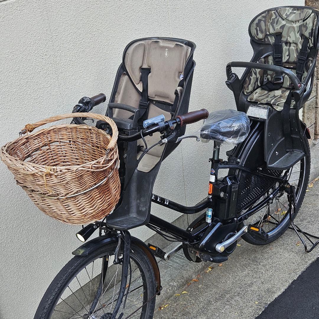 ブリジストン♪３人♪電動アシスト自転車♪HYDEE.IIバッテリー２個♪ブラック