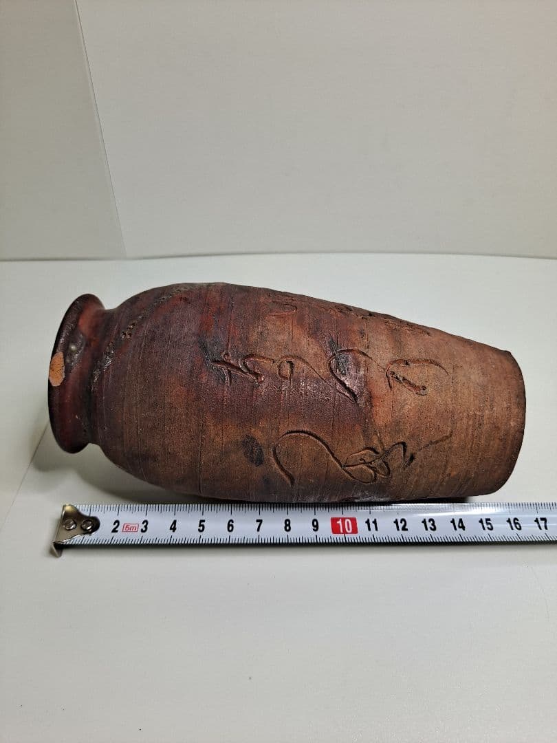 古備前 江戸幕末から明治 花瓶 置物 骨董 タコ型 時代物