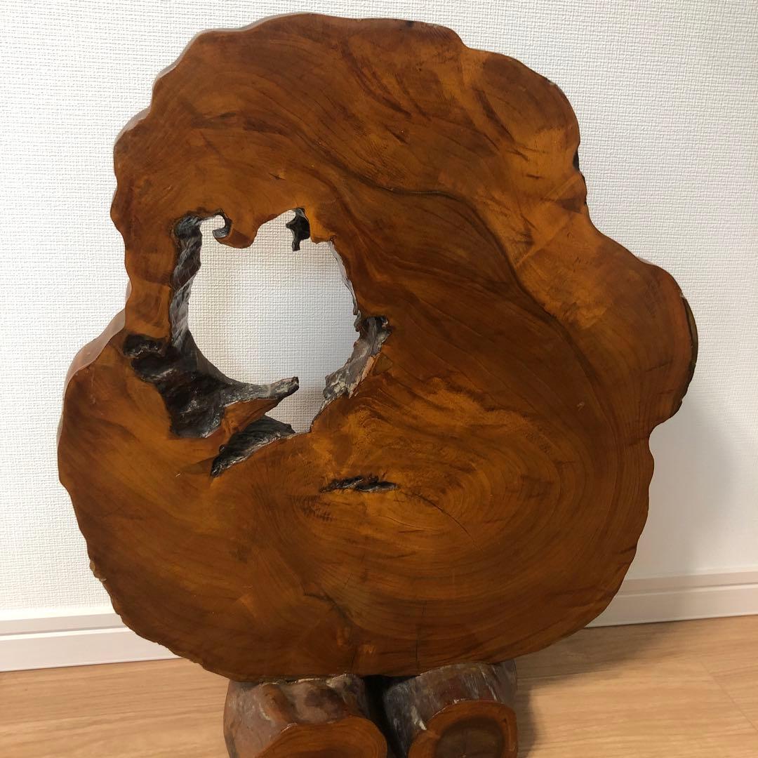 衝立　自然木一枚板の衝立　置物　骨董品