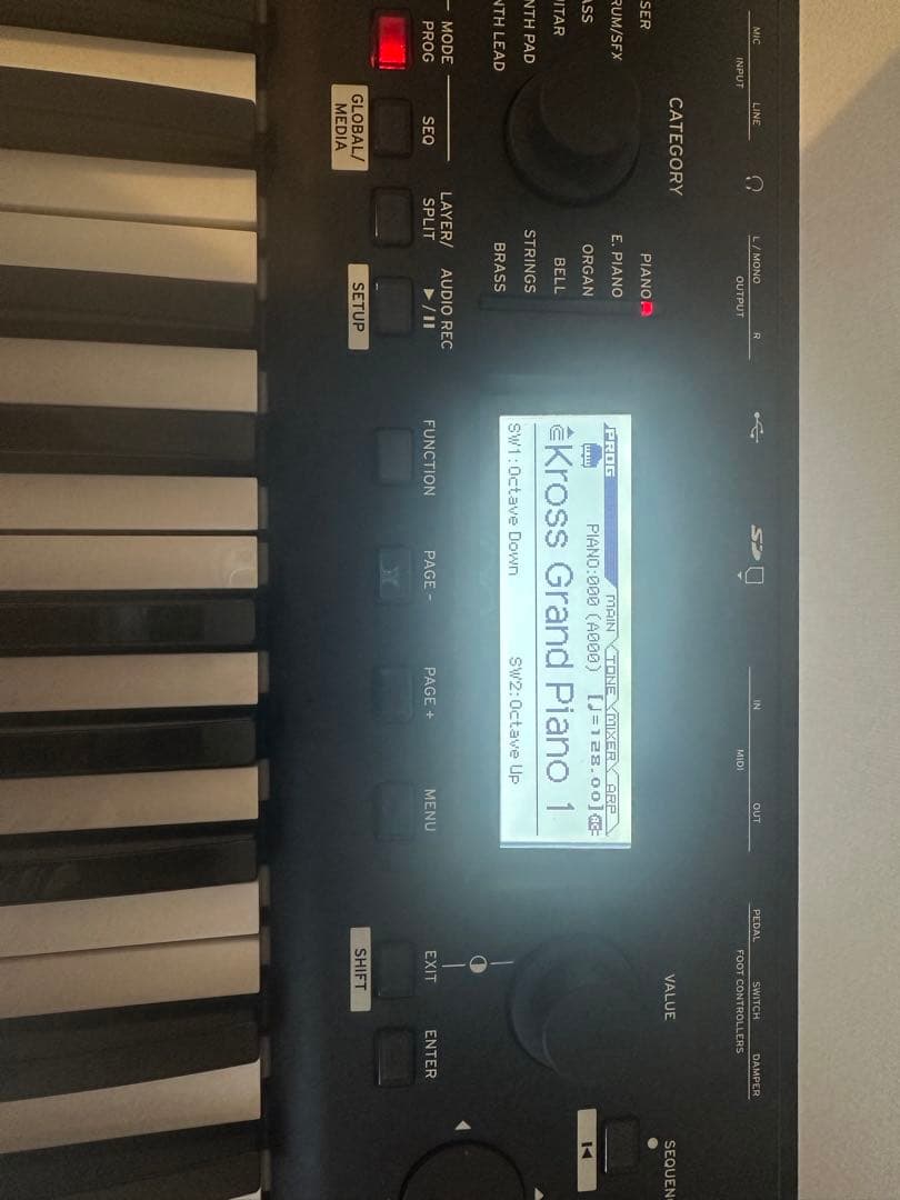 KORG KROSS2-61 BK キーボード/ケース/AC/スタンド/ペダル