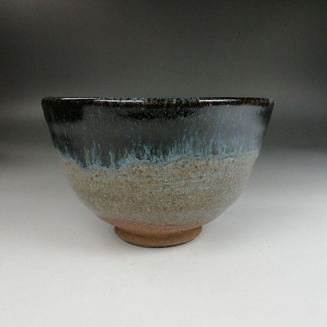Ｔ８５８　数茶碗　九客『釉唐津』『浅見与し三 造』　共箱　茶道具