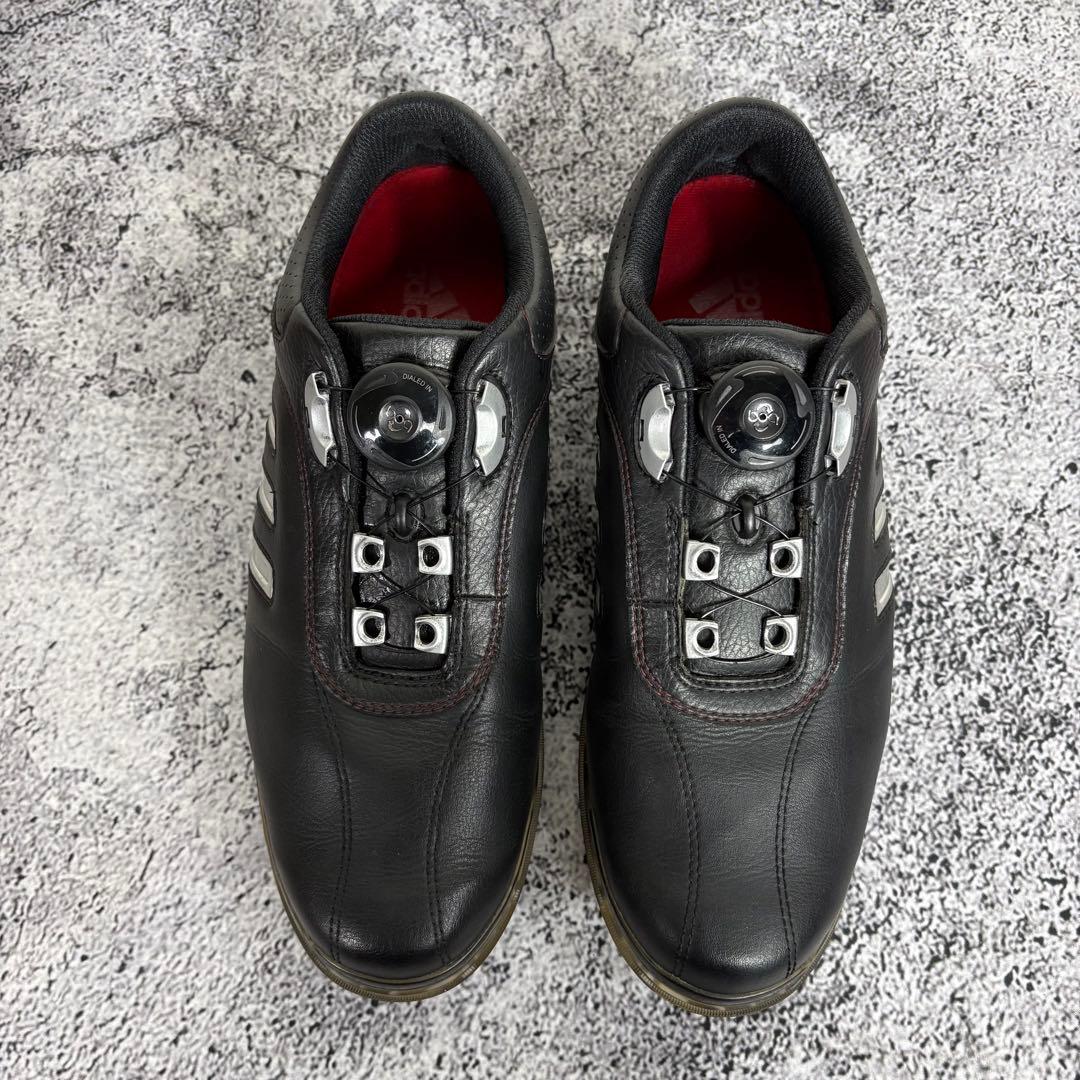 adidas ゴルフシューズ　メンズ　ダイヤル式　黒　アディダス　25.5