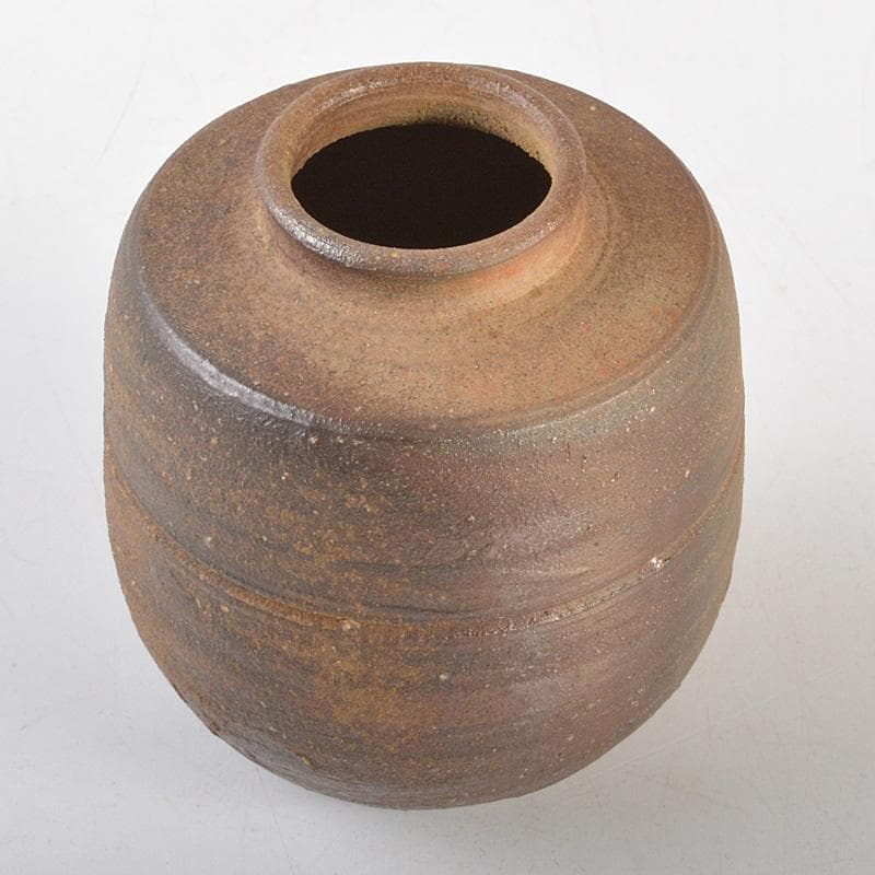 茶道具　備前焼　山本雄一造　茶入　共箱　V　6429