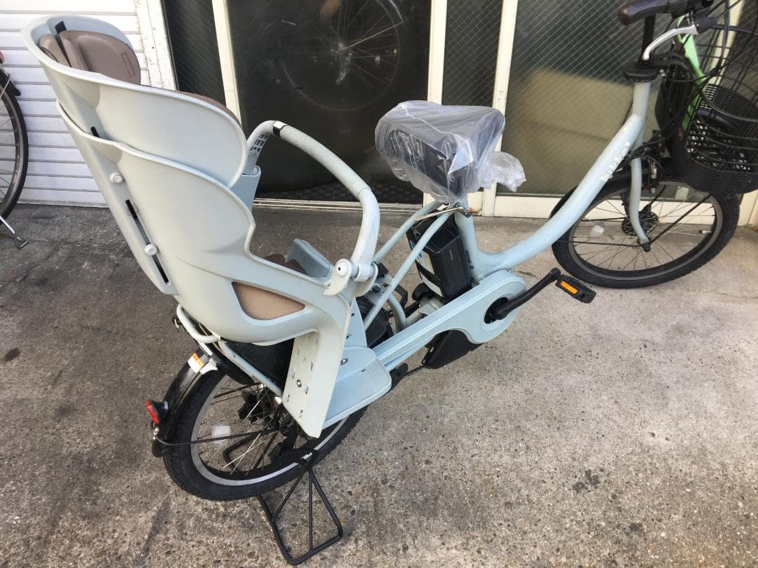 地域限定送料無料　ビッケ　12,3AH　子供乗せ　水色　神戸市　電動自転車