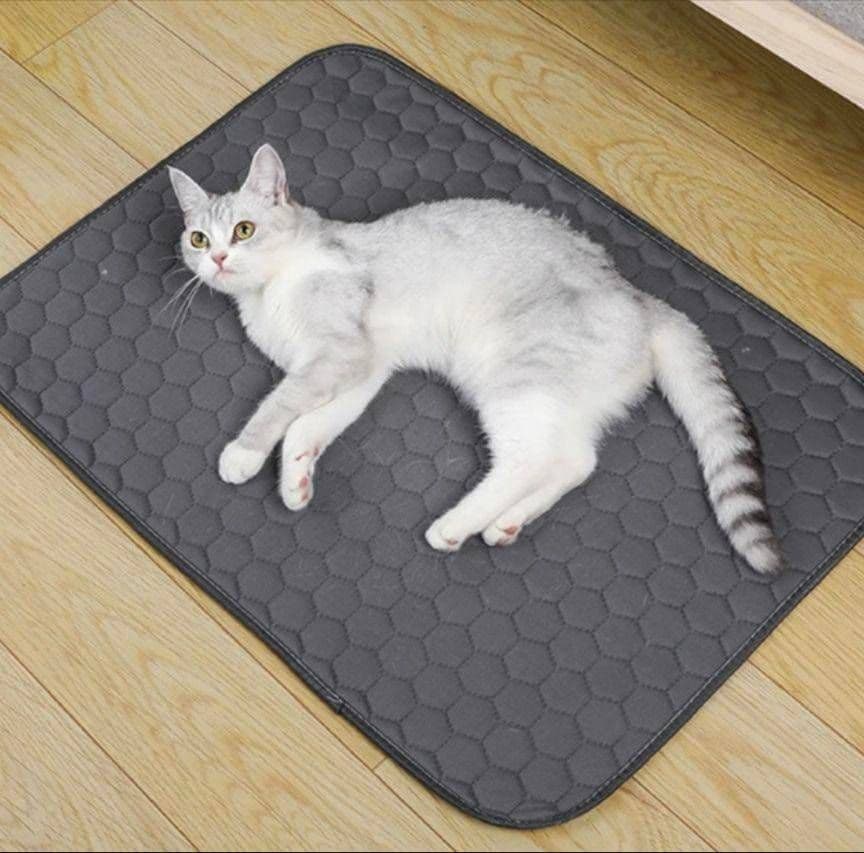 グレー2枚 洗える ペットマット ペットシーツ トイレシート 防水 犬 猫