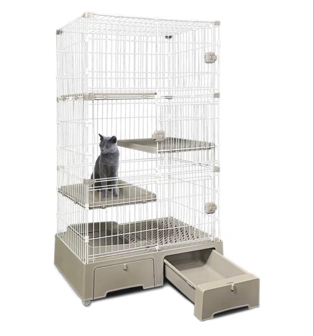 アイリスプラザ 猫ゲージ3段 140cm 猫用ハンモックセット キャットゲージ