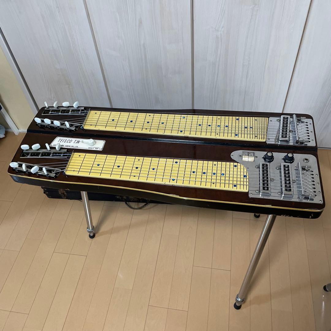 TEISCO T.W. 8弦ダブルネック スチールギター ケース付き