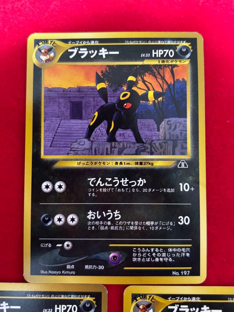 ポケモンカード ブラッキー プレミアムファイル2 旧裏　No.197 3枚セット