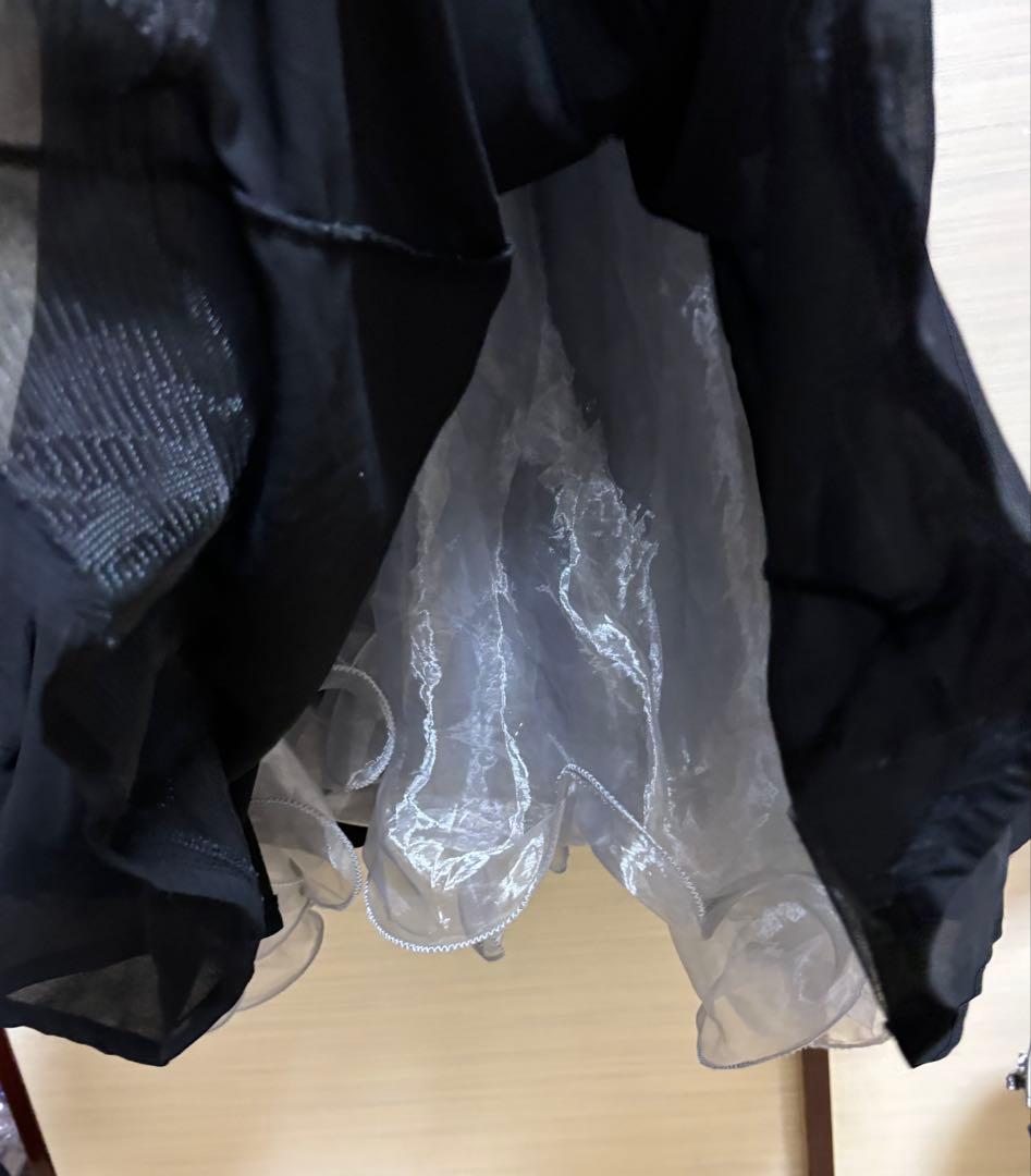 社交ダンス ドレス 石ナシ used サイズS 黒 ブラック