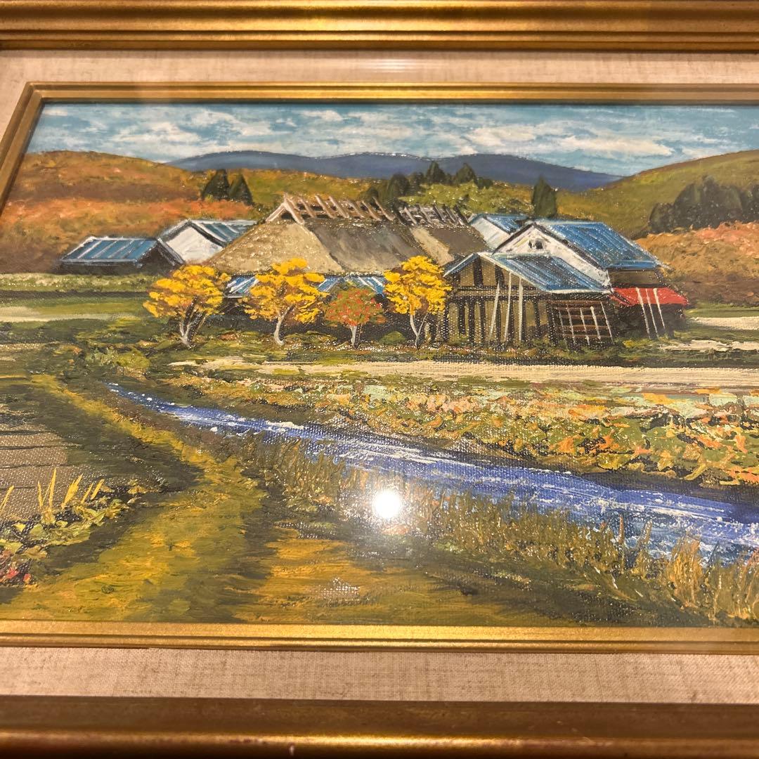 新品　油彩額縁　油絵入り　風景画　リメイク・再利用向け 店舗在庫 まとめ買い歓迎