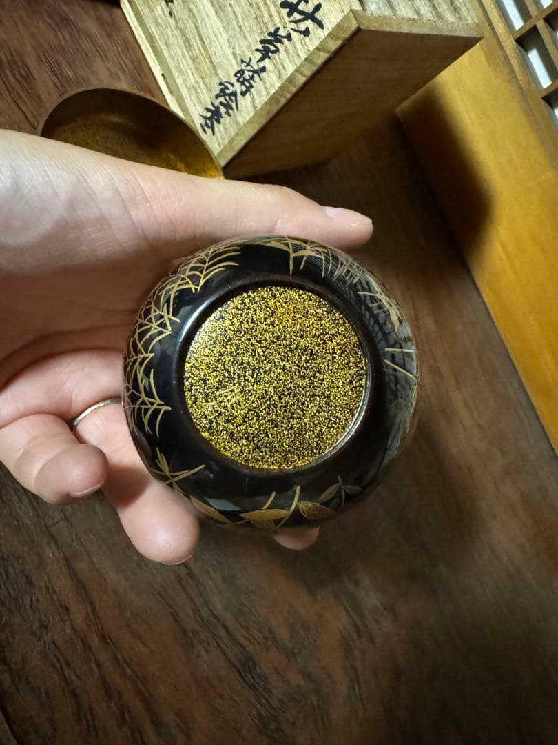 金蒔絵　棗