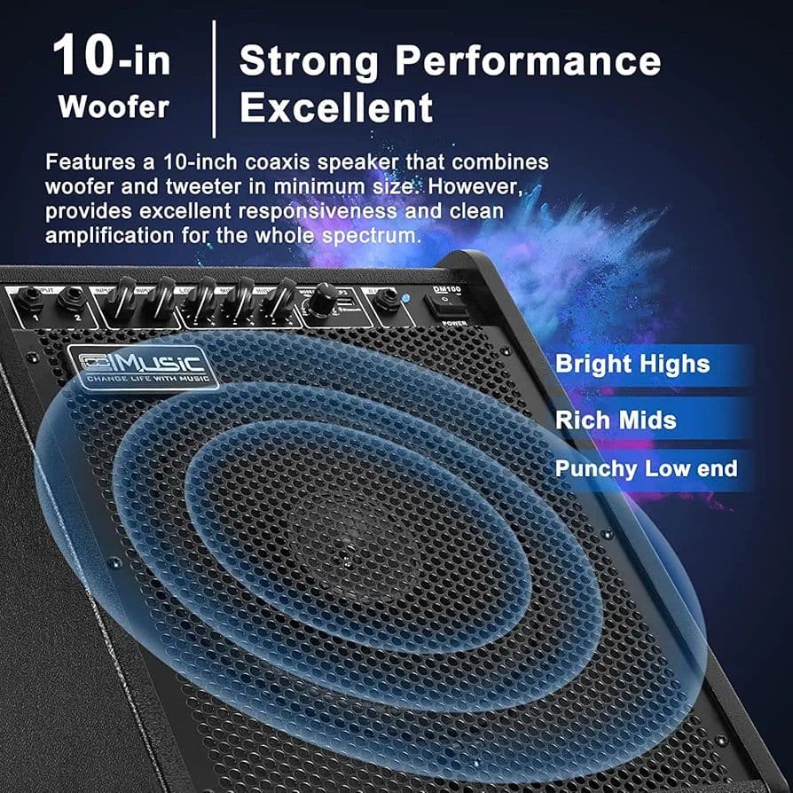 【新品】Coolmusic 100W BT パーソナルモニターアンプ 電子ドラム