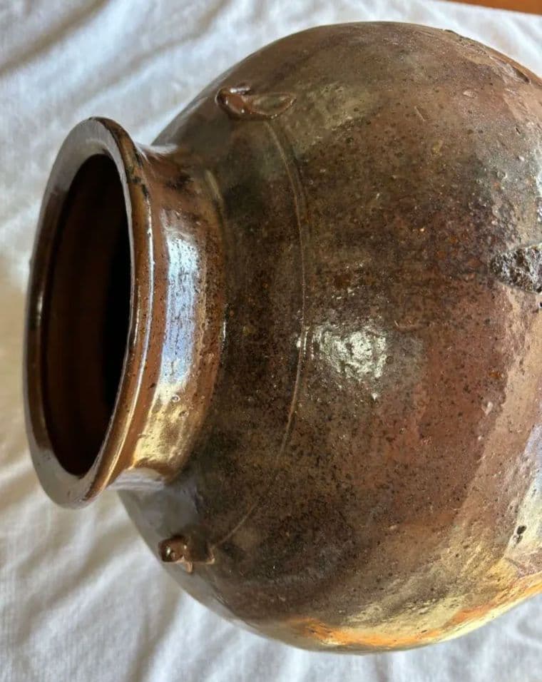 備前焼　三耳壷　古美術　花器 置き飾り